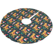 Weihnachtsjunge Polyester Weihnachtsbaumdecke (Schrägansicht)