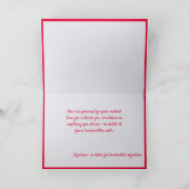 Weihnachtsjunge Tiere Weihnachtsmannmütze Feiertag Karte (Innenseite)