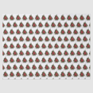 Weihnachtsjunge und Kiefernbaum an der Barenttür Seidenpapier