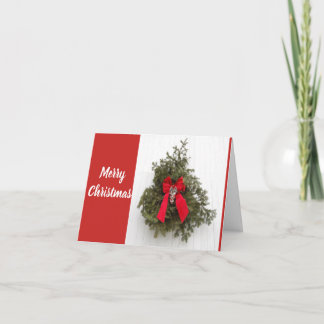 Weihnachtsjunge und Pinienbäume Karte