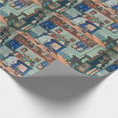 Weihnachtsjunge und Winkel Geschenkpapier (Ecke)