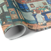 Weihnachtsjunge und Winkel Geschenkpapier (Rolleneckpunkt)