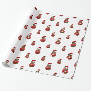 Weihnachtsjungen-Cartoon Geschenkpapier