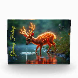 Weihnachtsjunges Hirschbachleuchten Fotoblock