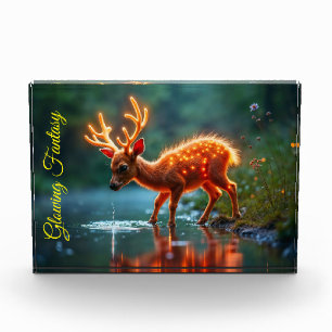 Weihnachtsjunges Hirschbachleuchten Fotoblock