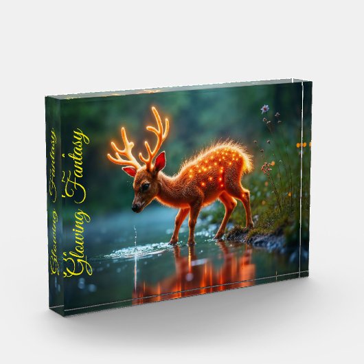 Weihnachtsjunges Hirschbachleuchten Fotoblock (Links)