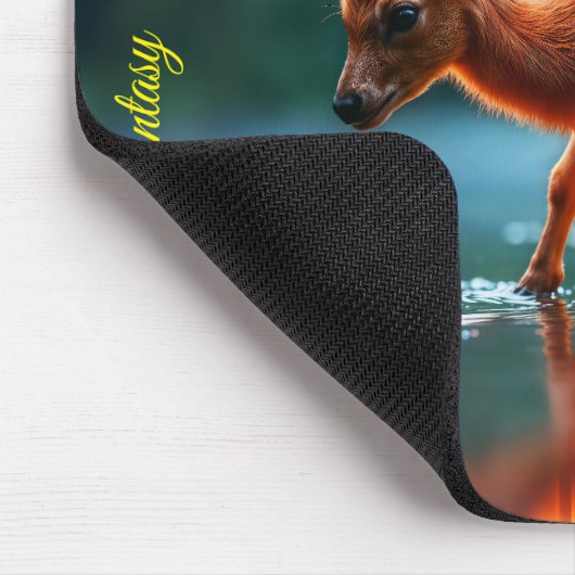 Weihnachtsjunges Hirschbachleuchten Mousepad (Ecke)