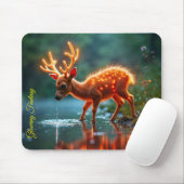 Weihnachtsjunges Hirschbachleuchten Mousepad (Mit Mouse)