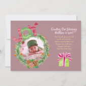 Weihnachtsjunggeburt Ankündigung Moderne (Vorderseite)