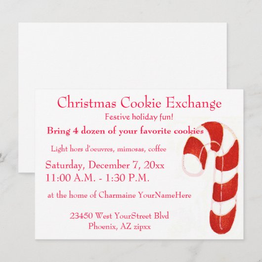 Weihnachtskabelwechsel Einladung (Vorne/Hinten)