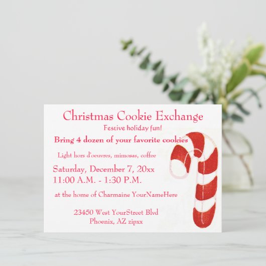 Weihnachtskabelwechsel Einladung (Stehend Vorderseite)