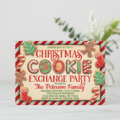 Weihnachtskabelwechsel-Party Einladung (Stehend Vorderseite)