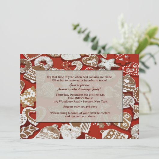 Weihnachtskabelwechsel-Party Einladung (Stehend Vorderseite)