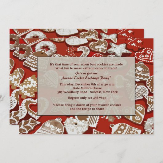 Weihnachtskabelwechsel-Party Einladung (Vorne/Hinten)