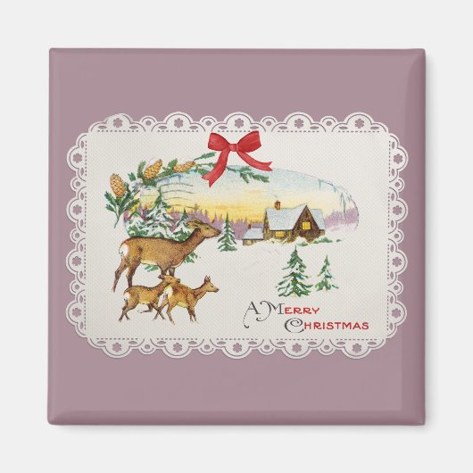 Weihnachtskabine & Deer Magnet (Vorne)