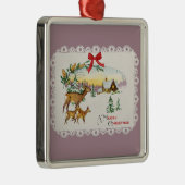 Weihnachtskabine & Deer Ornament Aus Metall (Rechts)