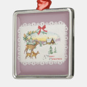 Weihnachtskabine & Deer Ornament Aus Metall (Links)