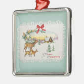 Weihnachtskabine & Deer Ornament Aus Metall (Links)