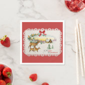 Weihnachtskabine & Deer Serviette (Beispiel)