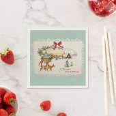 Weihnachtskabine & Deer Serviette (Beispiel)