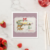 Weihnachtskabine & Deer Serviette (Beispiel)