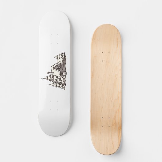 Weihnachtskabine im Norden Skateboard (Vorderseite)