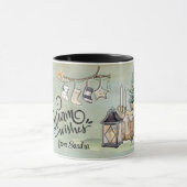 Weihnachtskabine Kaffee Gnome Girl Tasse (Zentrum)