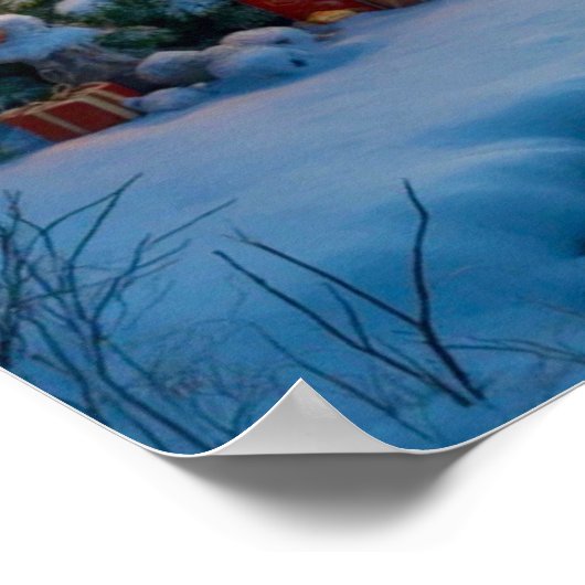 Weihnachtskabine Poster (Ecke)