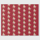Weihnachtskacheln Einhorn Wrapping Paper Geschenkpapier (Flach)