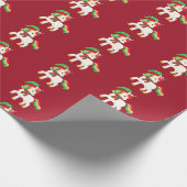 Weihnachtskacheln Einhorn Wrapping Paper Geschenkpapier (Ecke)