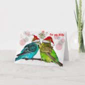 Weihnachtskadeln-EHEFRAU Feiertagskarte (Vorderseite)