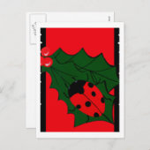 Weihnachtskäfer Feiertagspostkarte (Vorne/Hinten)