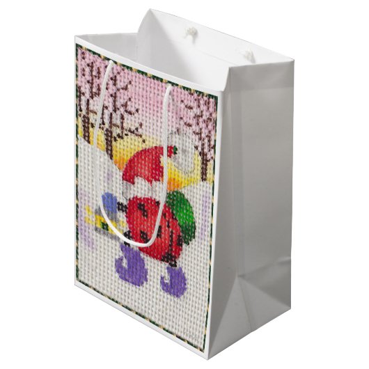 Weihnachtskäfer Mittlere Geschenktüte (Vorderseite Schrägansicht)