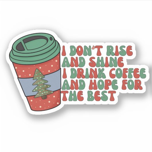 Weihnachtskaffee Aufkleber (Vorderseite)