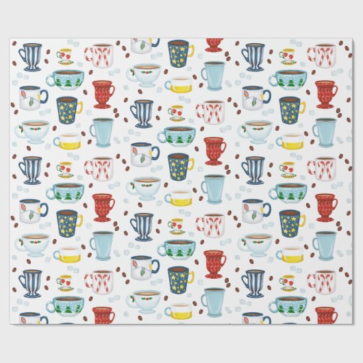 Weihnachtskaffee Date Cup of Cosy Geschenkpapier (Flach)