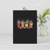 Weihnachtskaffee Drink Merry Xmas Kaffee Lover Cof Einladung (Stehend Vorderseite)