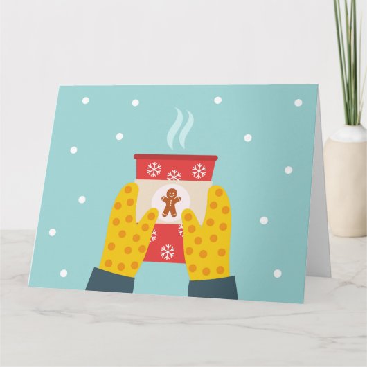 Weihnachtskaffee Faltkarte Karte (Vorderseite)