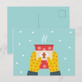 Weihnachtskaffee Faltkarte Postkarte (Vorne/Hinten)