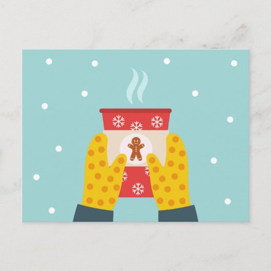 Weihnachtskaffee Faltkarte Postkarte (Vorderseite)