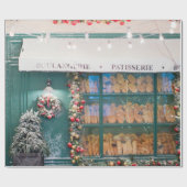 Weihnachtskaffee-Fassade mit Weihnachts-Deko Geschenkpapier (Flach)