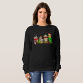 Weihnachtskaffee Football Spiel Tag Kaffeegetränk Sweatshirt (Vorne ganz)