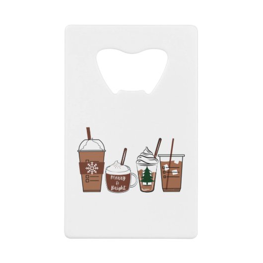 Weihnachtskaffee Geldbeutel Flaschenöffner (Vorderseite)