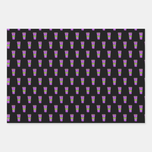 Weihnachtskaffee Getränke Geschenkpapier Set (Vorderseite 2)