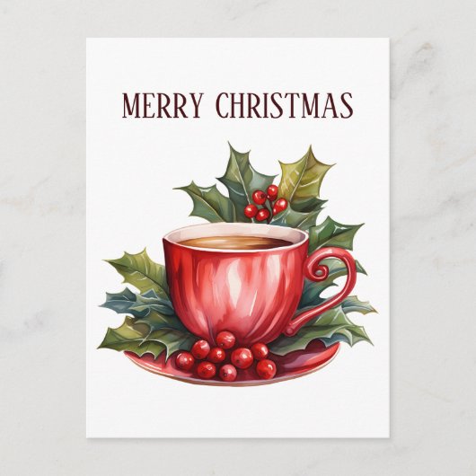 Weihnachtskaffee hinzufügen postkarte (Vorderseite)