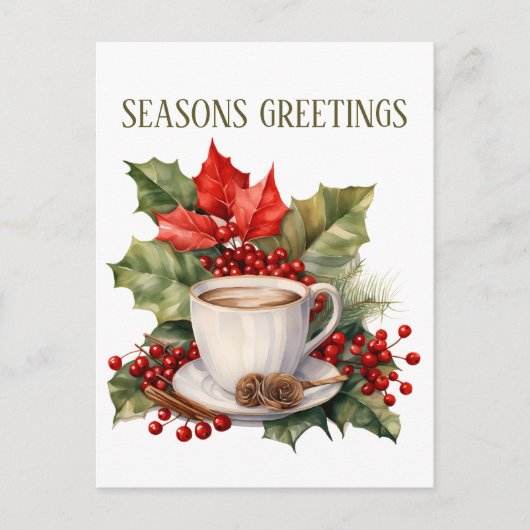 Weihnachtskaffee hinzufügen postkarte (Vorderseite)