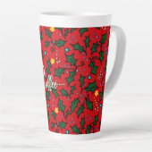 Weihnachtskaffee-Holly-Muster mit Namen Milchtasse (Rechte Ecke)