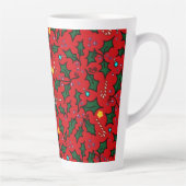Weihnachtskaffee-Holly-Muster mit Namen Milchtasse (Rechts)