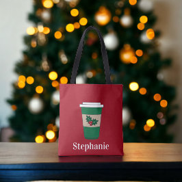 Weihnachtskaffee Holly Personalisiert Tasche