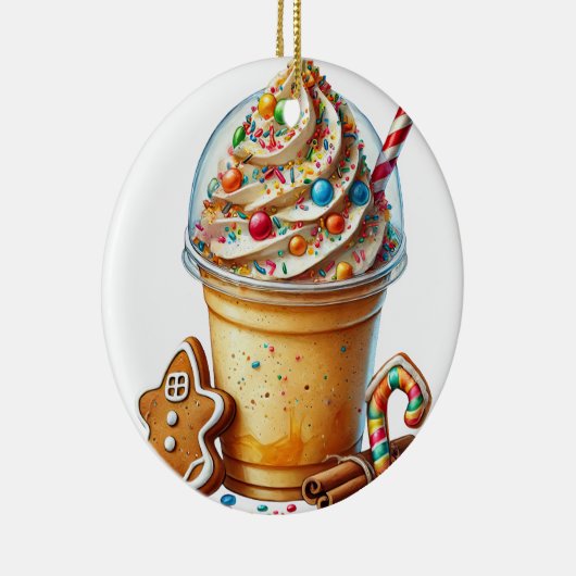 Weihnachtskaffee Keramik Ornament (Rechts)