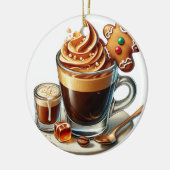 Weihnachtskaffee Keramik Ornament (Links)